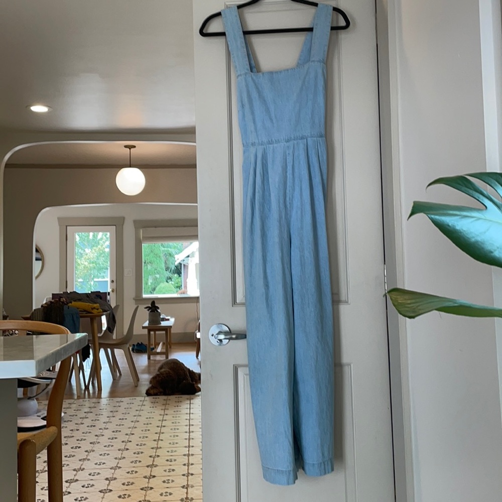 Free People Denim Jumpsuit
